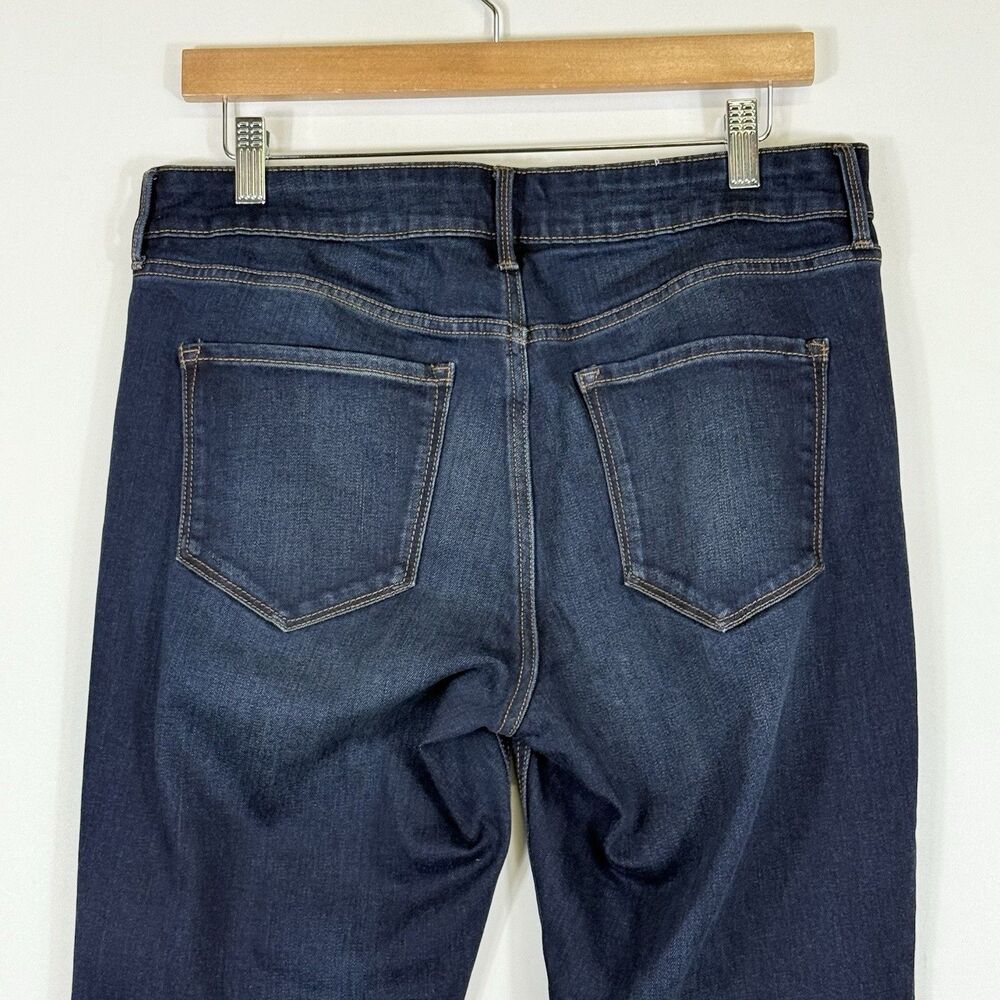 Old Navy Blue Dark Wash‎ Boot Cut Light Distress Denim Jeans Women's Sz 12 Short - Picture 4 of 6